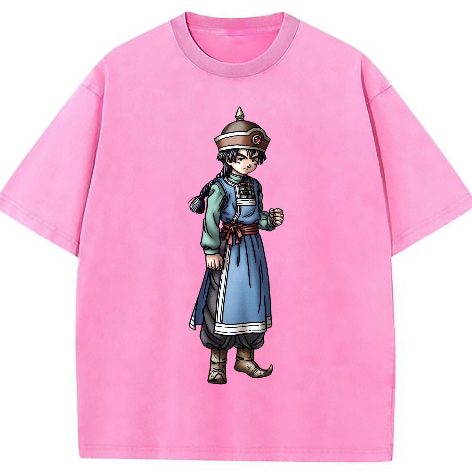 （画像用） ドラゴンクエスト Doragon Kuesuto Dragon Quest 綿100% ヴィンテージ風 半袖Tシャツ（フロントプリント）